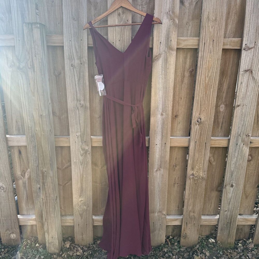 NWT Birdy Grey Minae‎ Dress Chiffon Cabernet XS New NWT Bridesmaid Wedding - Picture 7 of 7